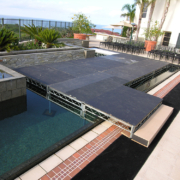 stage over pool